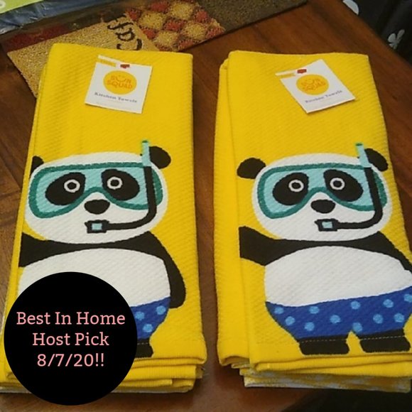 sun squad Other - Sun Squad Set of 4 Panda Kitchen Towels